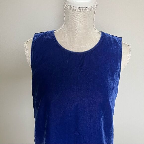 J. Crew Velvety Blue Sleevless Top Size 4 - Picture 6 of 7